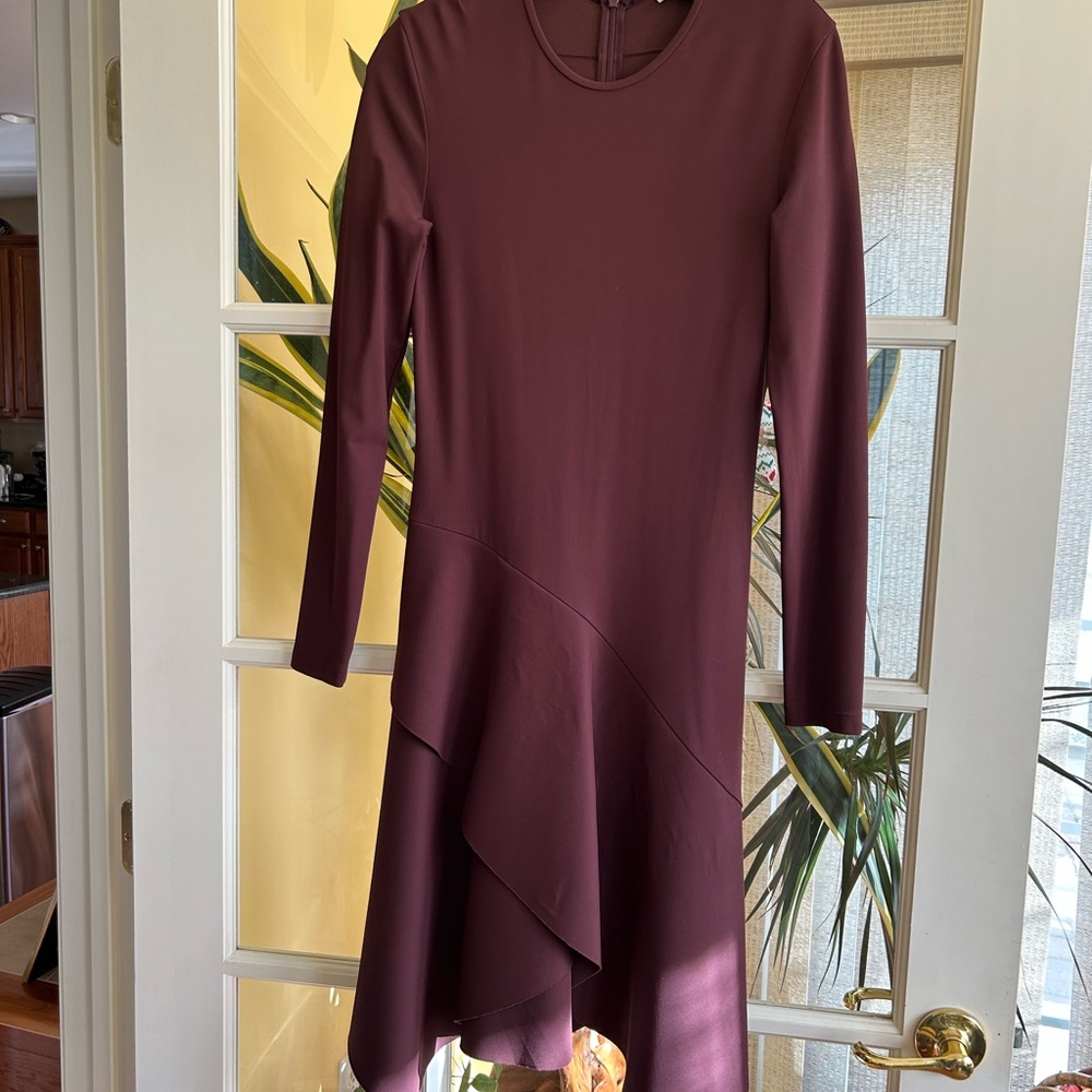 Givenchy Dark Cherry 🍒 color Asymmetrical Dress Size Small - Picture 7 of 10